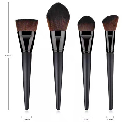 K4010 4pcs black setting makeup brush set