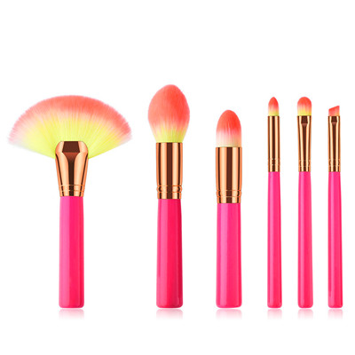 K6015 6pcs pink makeup brush set
