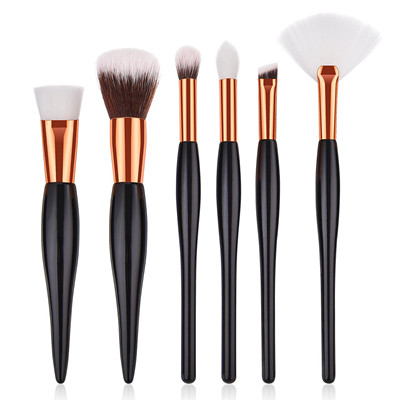 K6016 6pcs black gold brush set