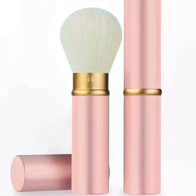 KR010 pink white Retractable Blush Brush