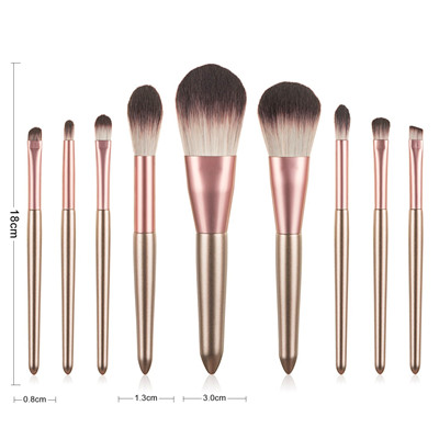 K9011 9pcs grape purple makeup brush set