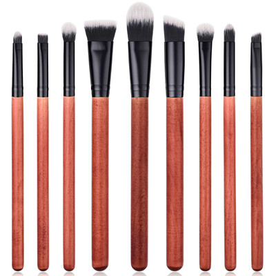 K9012 9pcs red wood makeup brush set