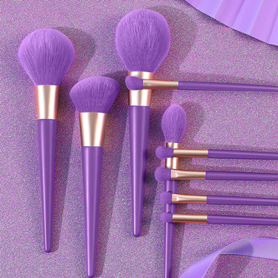 K9020 9pcs purple makeup brush set