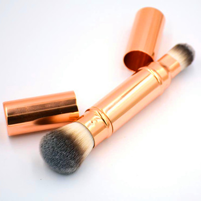 KD017 double end aluminum powder brush and foundation brush
