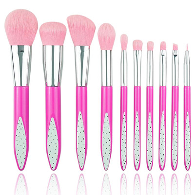 K10034 10pcs makeup brush set pitaya lemo