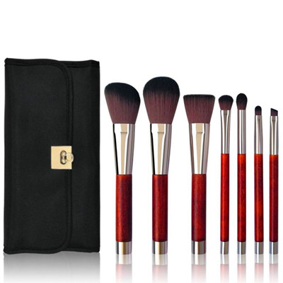 K7026 7pcs SANDAL wooden makeup brush set