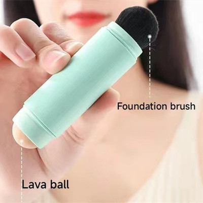KF030 2 in 1 oil suction lava ball and foundation brush