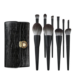 K10035 matt black makeup brush set